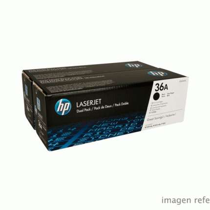 Toner HP CB436AD 36AD LaserJet P1505 Dual Pack Negro 2,000 Paginas c/u
