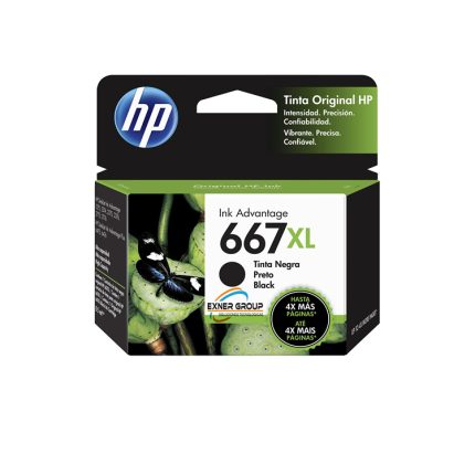 Cartucho de Tinta HP 667XL Negro (Original)
