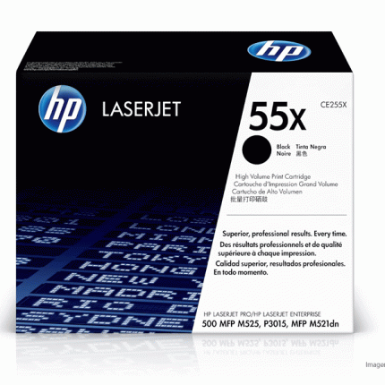 Toner HP CE255X 55X LaserJet CP3015 Negro 12,500 Páginas