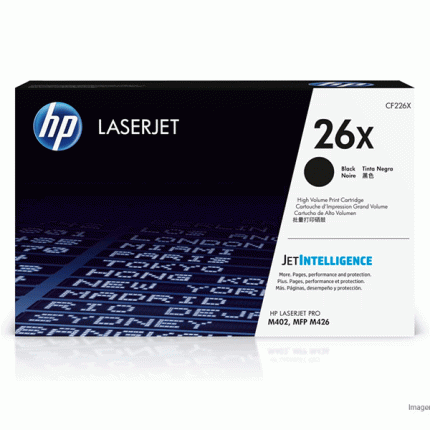 Toner HP 26X CF226X Negro LaserJet Pro M426fdw 9,000 Páginas