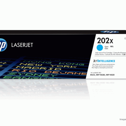 Toner HP 202X CF501X Cyan para LaserJet Pro M254 2,500 Páginas