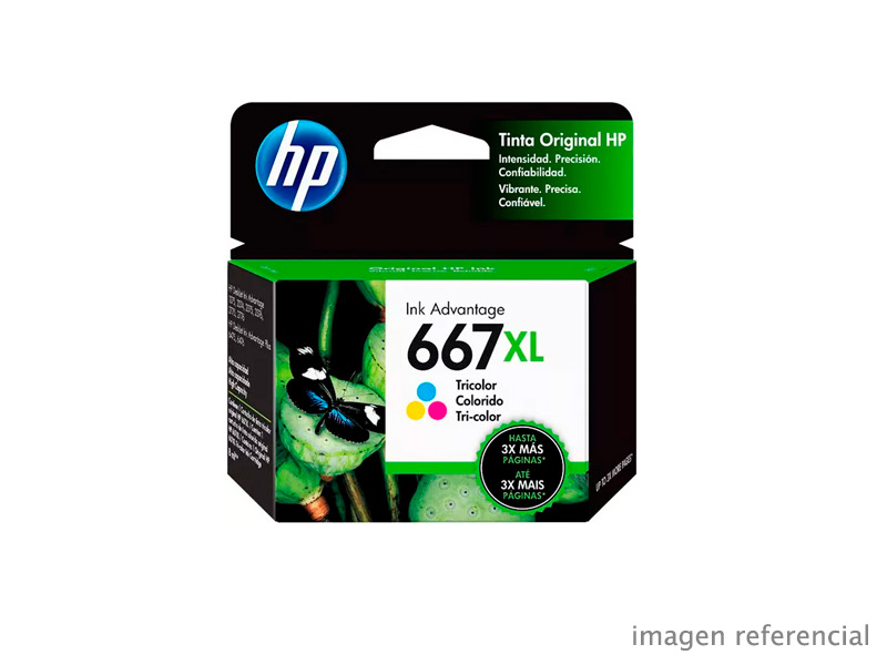3YM80AL Tinta Hp 3ym80al 667xl Tricolor Deskjet 2775 4175 8ml