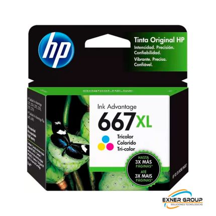 Tinta HP 3YM80AL (667xl) Tricolor dj 2775, 4175 8ml.