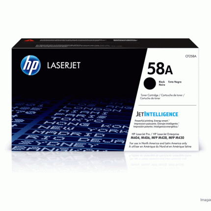 Toner HP CF258A 58A LaserJet Pro M404 Negro 3,000 Páginas
