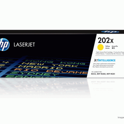 Toner HP 202X CF502X Amarillo para LaserJet Pro M254 2,500 Páginas