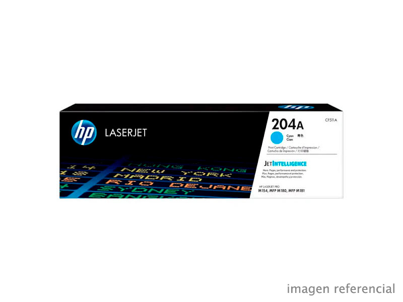 CF511A Toner HP CF511A 204A LaserJet Pro M154 Cian 900 páginas