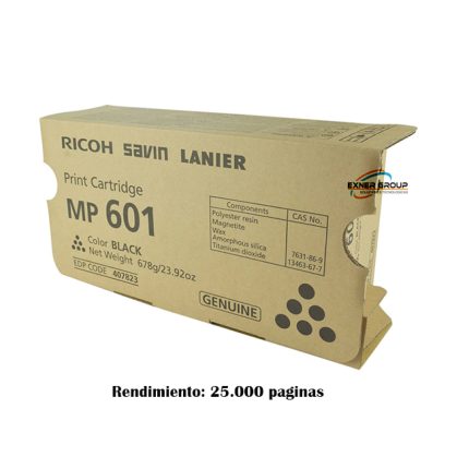 Toner Ricoh 407823 Negro Para MP501SPF, MP601SPF, MP5310DN 25,000 páginas