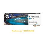 Tinta HP 974xl Cyan L0R99AL 7,000 Paginas alta capacidad