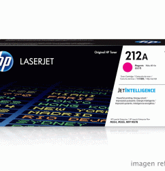 Toner HP W2123A 212A LaserJet M554 M555 M578 Magenta 4,500 Paginas