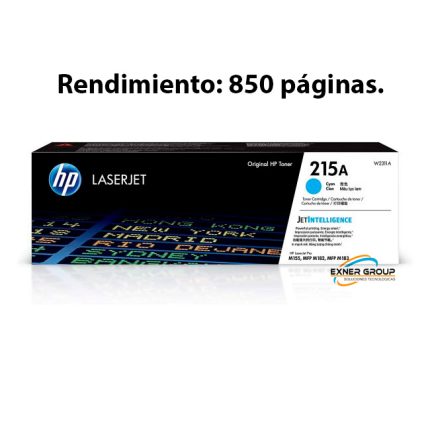 Toner HP W2311A (215a) l.j. Cyan 850 Paginas