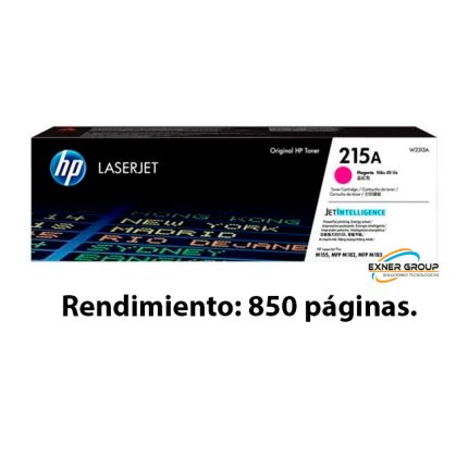 Toner HP W2313A (215a) l.j. Magenta 850 Paginas
