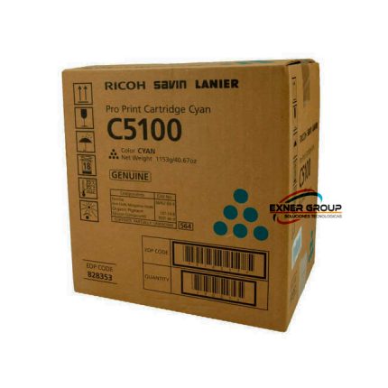 Toner Ricoh 828353 Cyan Original Pro C5100s, C5110s 52,000 Paginas