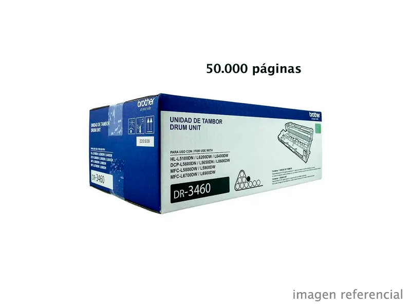 DR-3460 Tambor Brother DR-3460 HL-L5100DN HL-L6400DW DCP-L5650DN 50,000 Paginas