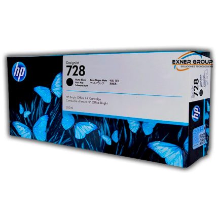 Tinta HP F9J68A (728a) Matte Black 300ml.