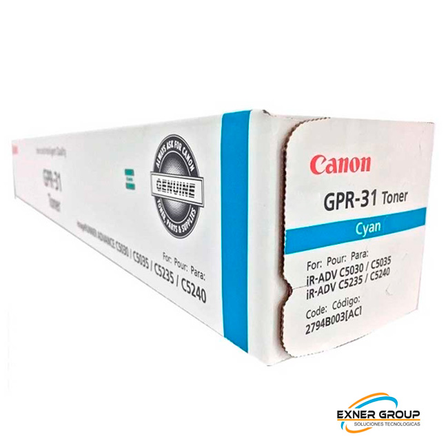 GPR-31-C Toner Canon GPR-31 Cyan ir c5030, c5235 27,000 Pg.