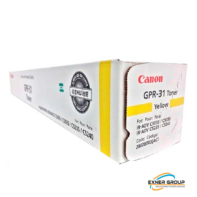 GPR-31-Y Toner Canon GPR-31 Yellow ir c5030, c5235 27,000 Pg.