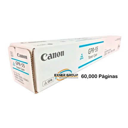 Toner Canon GPR-55 Cyan Ir adv c5560i, c5535i 60,000 Páginas.