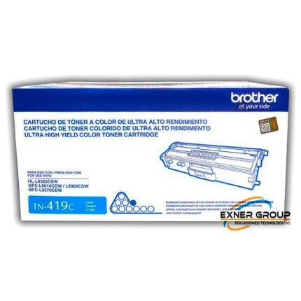 Toner Brother TN-419C Cyan mfc-l8900cdw 9,000 Páginas.