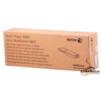 Toner Xerox 106R02236 Black Phaser 6600, wc 6605 8,000 Páginas.