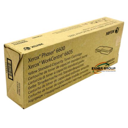 Toner Xerox 106R02251 Yellow phaser 6600, wc 6605 2,000 Páginas.
