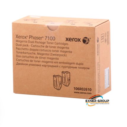 Toner Xerox 106R02610 Magenta Phaser 7100 Dual Pack 9,000 Páginas.