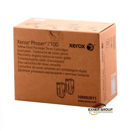 Toner Xerox 106R02611 Yellow Phaser 7100 Dual Pack 9,000 Páginas.