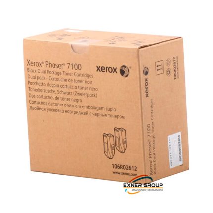 Toner Xerox 106R02612 Black Phaser 7100 Dual Pack 10,000 Páginas.