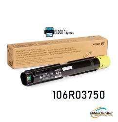 Toner Xerox 106R03750 Yellow c7020, c7030 9,800 Páginas.