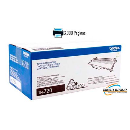 Toner Brother TN720 Negro hl-5450dn 3000 Paginas