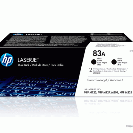 Toner HP CF283AD 83AD Negro LaserJet Pro MFP M125 M127 M201 1500 Páginas Doble Pack