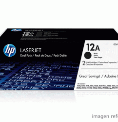 Toner HP Q2612AD 12AD Pack 2 LaserJet 1010 1020 Negro 4,000 Paginas
