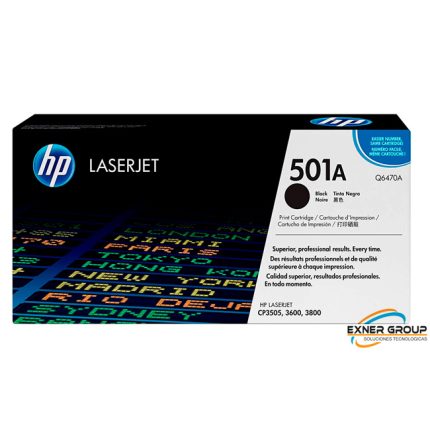 Toner HP Q6470A (501a) l.j. 3600, 3800 Negro 6k.