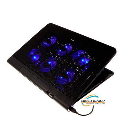 Ventilador Laptop XTECH XTA-160 HASTA 17 PULGADAS 2 USB LED HAST 8 KG 3 Niveles