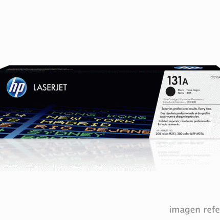 Toner HP CF210A 131A LaserJet M251 M276 Negro 1,600 Paginas