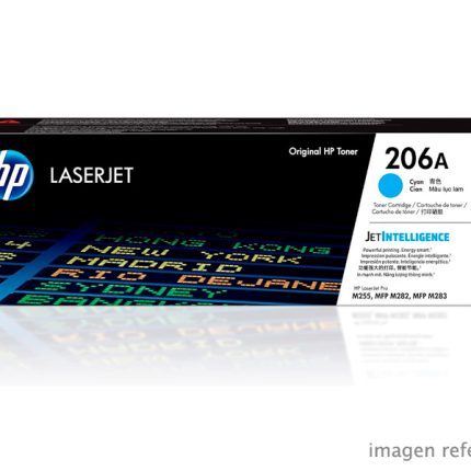 Toner HP W2111A 206A Cyan LaserJet Pro M255 M283fdw 1,250 Paginas