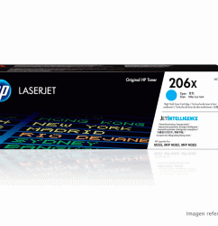 Toner HP W2111X 206X LaserJet M255 Cian 2,450 Paginas