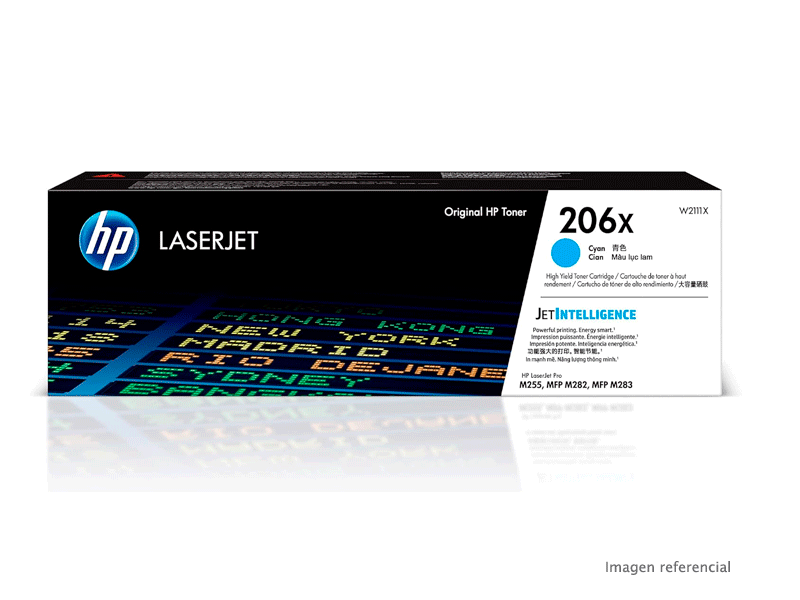 W2111X Toner HP W2111X 206X LaserJet M255 Cian 2,450 Paginas