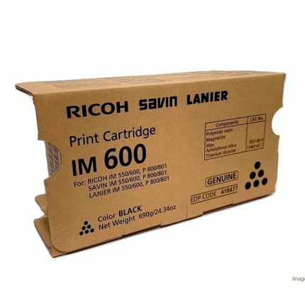 Toner Ricoh 418477 Negro para IM550 e IM600 25500 Páginas
