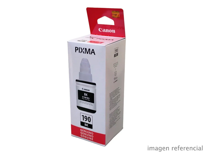 0667C001AA Tinta Canon GI-190BK Negro 135ml para PIXMA G3100 G4100 G2100 G1100 Original 0667C001AA