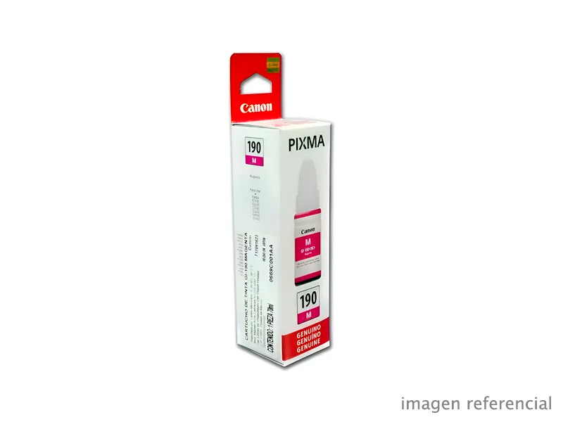 0669C001AA Tinta Canon GI-190M Magenta 70ml para PIXMA G3100 G4100 G2100 G1100 Original 0669C001AA