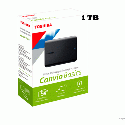 Disco Duro Externo Toshiba 1TB HDTB510XK3AA Canvio Basics USB 3.0