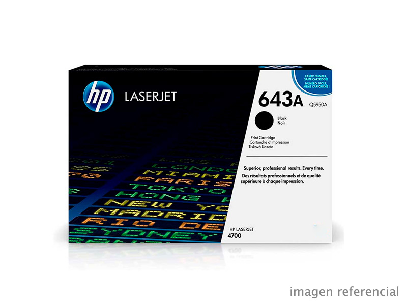 Q5950A Toner HP Q5950A 643A LaserJet 4700 Negro 11,000 páginas