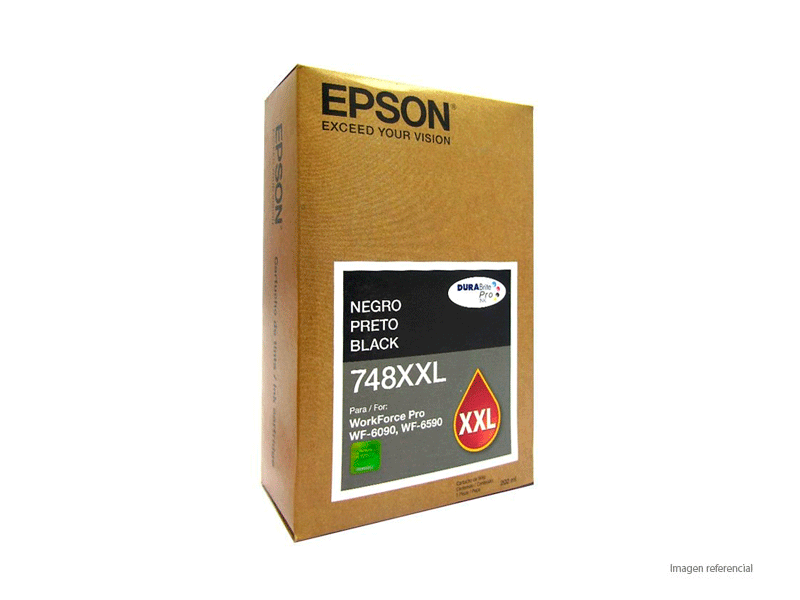 T748XXL120-AL Tinta Epson T748XXL120-AL Negra WF-6590, WF-6090 10.000 Páginas