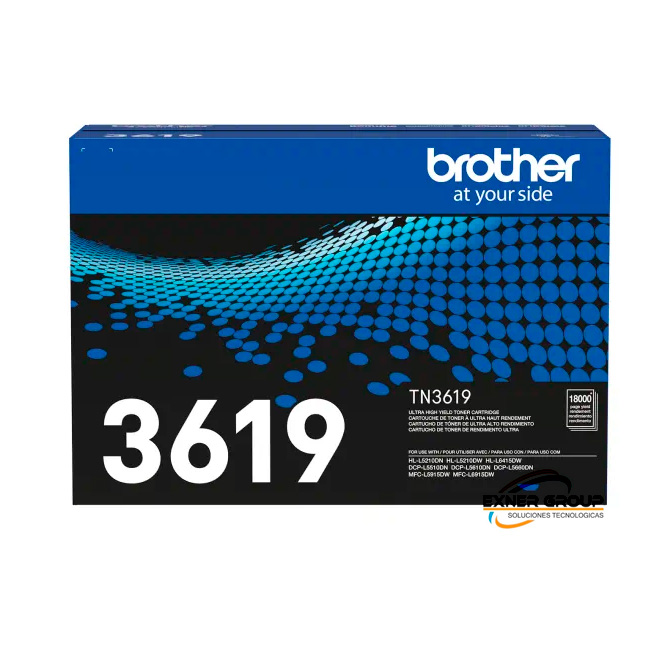 TN3619 Toner Brother Tn3619 Negro Dcpl5660dn, Mfcl6915dw 18k.