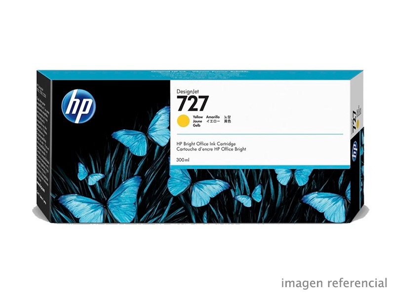 C1Q14A Tinta HP F9J78A 727 Yellow 300 ml