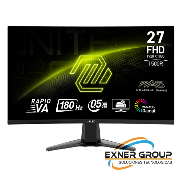 MAG 27C6F Monitor curvo gaming MSI MAG-27C6F, 27" FHD Rapid VA, 180 Hz, 0.5 ms, HDMI, DP