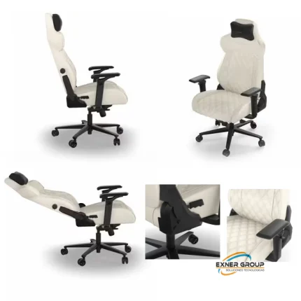 Corsair Sillón de Juego Corsair TC500 - Material/Tejido, Metálico, Acero, Poliuretano, Espuma - Escarcha
