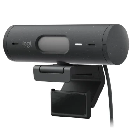 Cámara Web Logitech BRIO 505 4 Megapíxeles 60fps Vídeo 1920 x 1080 Auto-Foco– Ángulo de 90° Zoom Digital 4x Con Micrófono USB Tipo C Grafito Eti