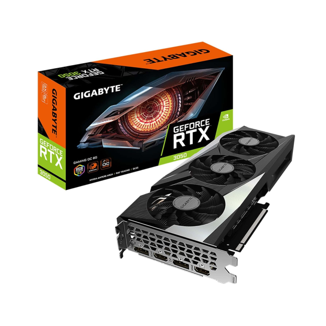 GV-N3050WF2OCV2-6GD Tarjeta de video Gigabyte GeForce RTX 3050 WINDFORCE OC V2 6G, 6GB GDDR6, PCIe 4.0