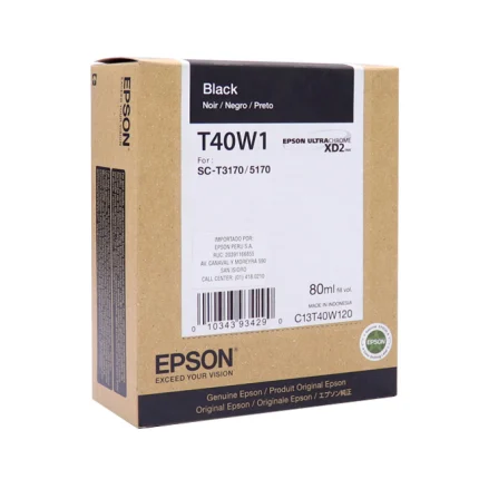 Cartucho de Tinta Epson T40W120 UltraChrome XD2 80ml Color Negro
